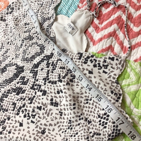 J. Crew Snake Skin Scallop Spaghetti Strap Cami Top - Picture 6 of 11